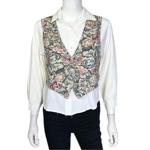 Amy Byer Vintage Shirt with Vest - sz Medium